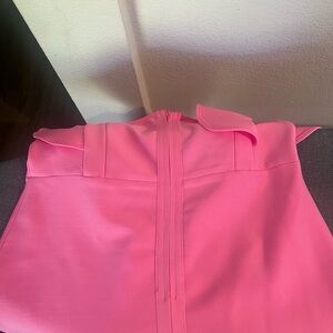 Fashion Nova Vibrant Pink Strapless Dress